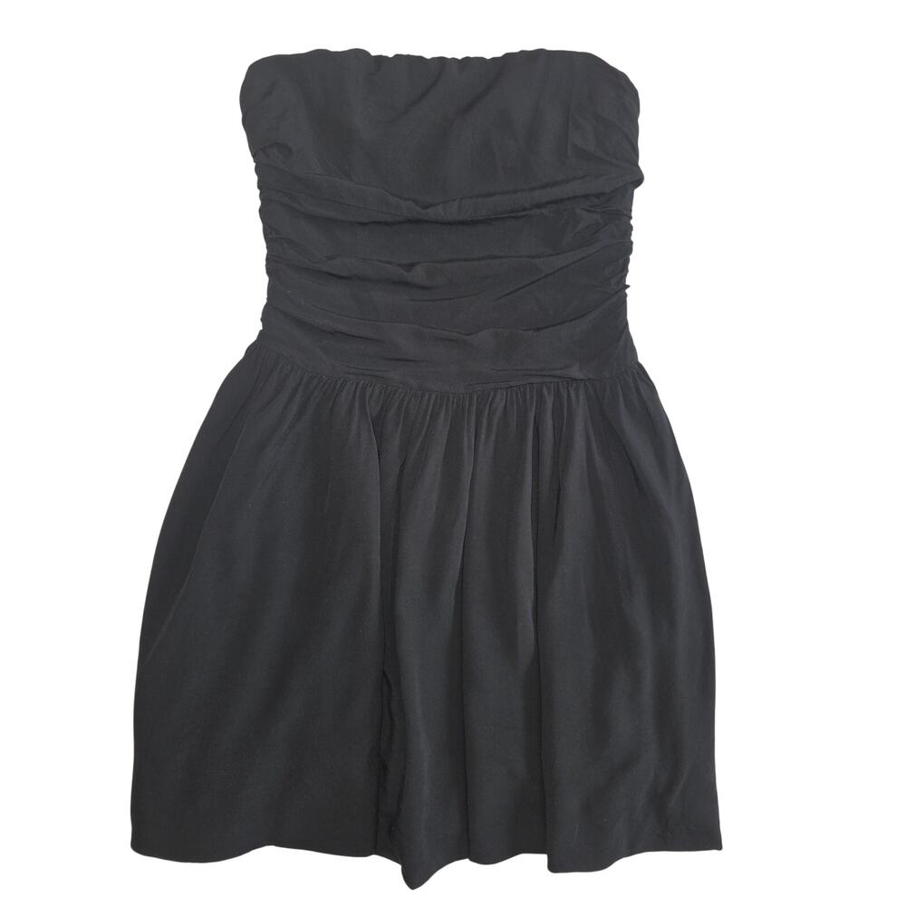 EUC Princess Polly Size 2 Black Strapless Mini Dress w/Side Zip